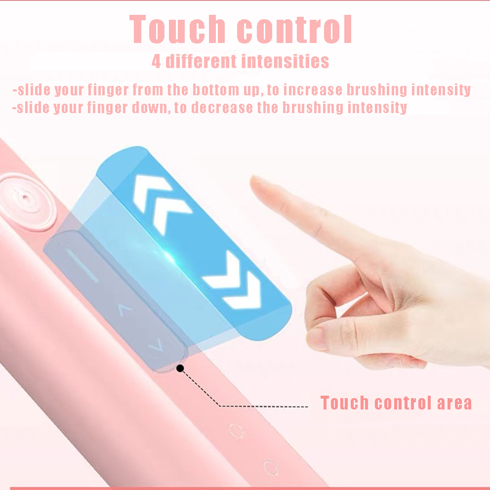 ML910 waterproof IPX8 Pressure Sensor with touch control sonic electric toothbrush